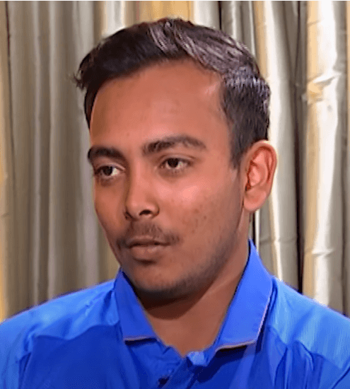 Prithvi Shaw - Athlete with unconfirmed hair transplant